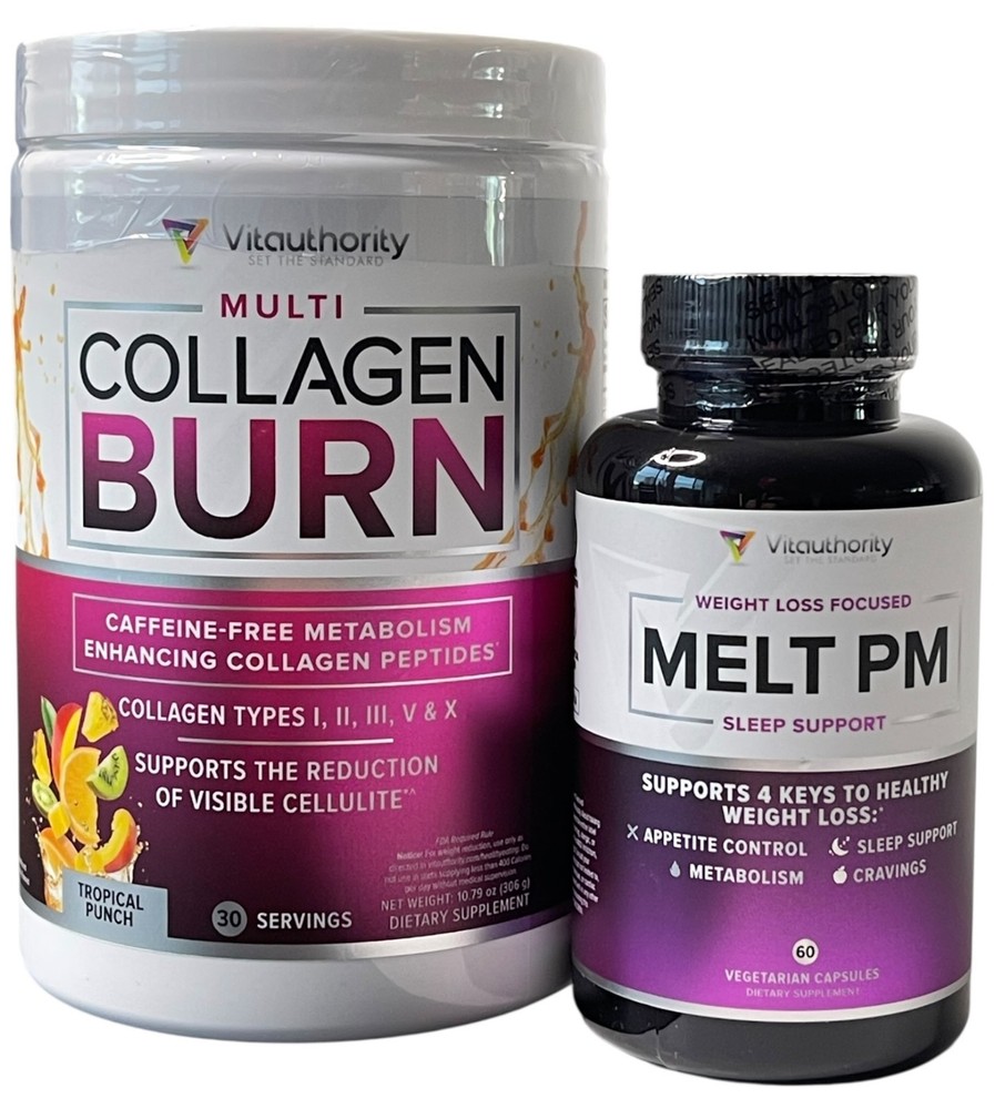 Vitauthority Multi Collagen Burn Cellulite Peptides & Melt PM – Tropical Punch