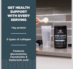 Ancient Nutrition Bone Broth Collagen Vanilla 18.3oz 519g Superfood 14g protein