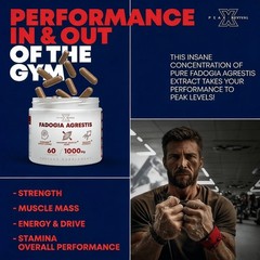 NEW Peak Revival-X Fadogia Agrestis 2000mg Per Serving Supplement.