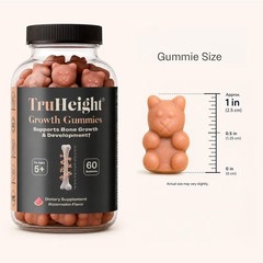 TruHeight Growth Gummies (Watermelon) Tall Nutrition for Natural Supplement