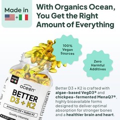 Next-Level D3 + K2 Formula: Organic Softgels for Optimal Bone Health – 30 Count