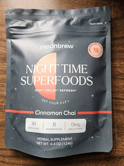 MoonBrew Night Time Superfoods Supplement Cinnamon Chai 30 Servings 4.4 Oz