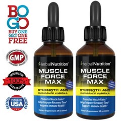 Body Building Supplement Muscle Force Max 2 Bottle Pack 175mg Growth Formula