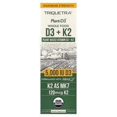 2 X Triquetra Health, Plant-D3� Whole Food D3+ K2, 1 fl oz (30 ml)