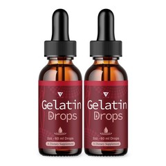(2 Pack) Gelatin Weight Support Drops, GelatinDrops Metabolism Boost (4oz)