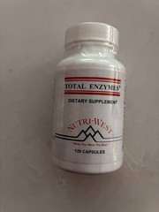 Nutri-West Total Enzymes Gluten Free Nutritional Supplement 120 Count