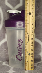Curves for Women Gym BlenderBottle – 20 oz – Purple/Clear – Whisk/Mixer Ball