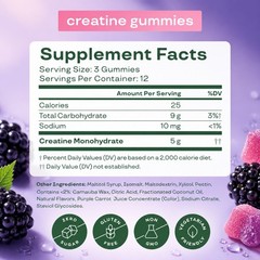 Bloom Creatine Gummies 5g–Sugar Free,Berry Boost for Strength & Cognitive, 36ct