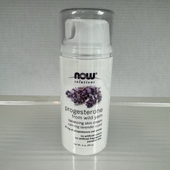 NOW Progesterone Cream from Wild Yam Balancing Skin Cream, Calming Lavender, 3oz