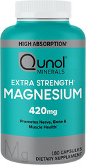 Qunol Magnesium Capsules 420mg, 100% DV, High Absorption Magnesium Supplement, E
