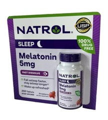 Natrol Melatonin 5 Mg Fast Dissolve 250 Strawberry Flavor Tablets