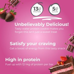 Power Crunch Protein Wafer Bars, 1.4 Ounce (Pack of 12), Chocolate Strawberry