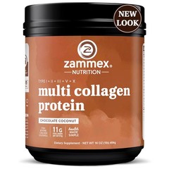Zammex Multi Collagen Protein Powder Hydrolyzed Chocolate Flavor – 41 Servings