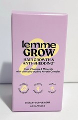 Lemme Grow Hair Growth Supplement Anti Shedding 60 Capsules Hair Vitamins