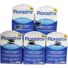 5 New Florastor Daily Probiotic Supplement – 20 Capsules Each Box Exp. 10/2026+
