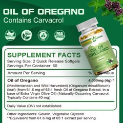 ORGANIC OREGANO OIL 4000mg Cold Pressed Undiluted Pure Unrefined Extra Virgin