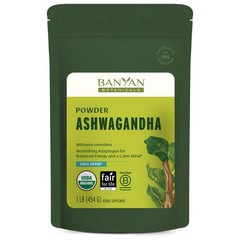 Banyan Botanicals Organic Ashwagandha Root Powder–1lb 16 Ounce (Pack of 1)