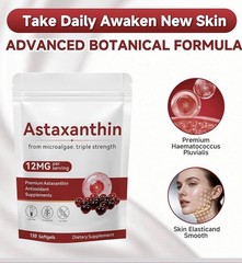 3 pcks Astaxanthin 12mg Antioxidant Softgels 120 ct GMO/Gluten/Soy Free