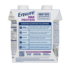 Ensure Max Protein Shake, 30g Protein, Creamy Strawberry, 11 fl oz, 4 Pack