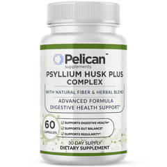Pelican Psyllium Husk Plus Complex – Digestive Support – 60 Capsules