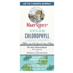 2 X MaryRuth’s, Vegan Chlorophyll Liquid Drops, Peppermint , 50 mg , 2 fl oz (6