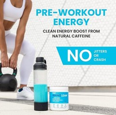 AminoLean Pre Workout Powder, Energy VEGAN Aminoacids, Weight Mgt, Mental Focus