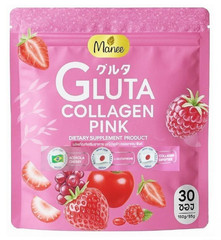 Manee Gluta Collagen Pink Anti-Aging Smooth Skin Supports Healthy 30 Sachets