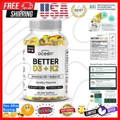 Better D3 + K2-100% Organic VIT D3 and K2 Supplements with Maximum Bioavailab…