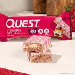 Quest Nutrition Protein Bars, Strawberry Shortcake, 10g Fiber, Gluten Free, 12ct