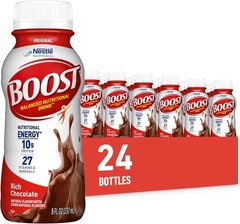 BOOST Original Ready to Drink Nutritional Drinks, Rich Chocolate, 8 Fl Oz 24pk