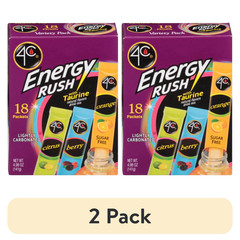 (2 pack) 4C Energy Rush with Taurine Variety Pack Drink Mix
