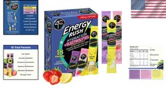 Energy Rush 18ct Electrolyte Stix – Refreshing Lemonade, Strawberry & Grape
