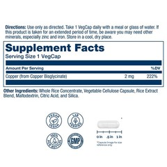SOLARAY Copper Supplements – with 100 Count (Pack of 1), No Color
