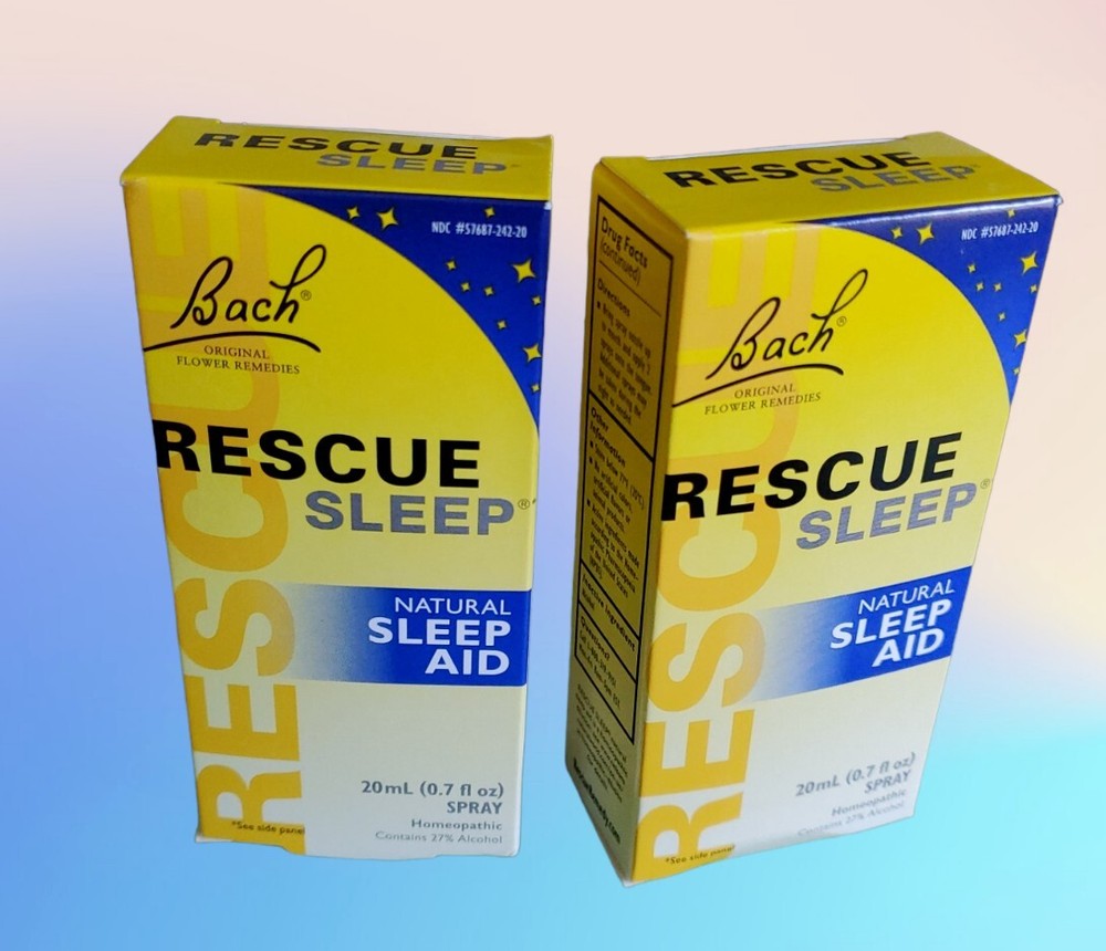 2 bottles ( 0.7 fl. oz. / 20 ml EACH) Bach RESCUE REMEDY SLEEP Spray, 2 Pack