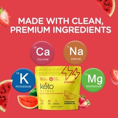 Keto Vitals Electrolyte Energy Drink Powder Packets – Increases Energy – 30 CT