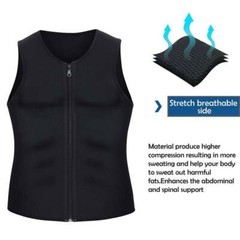 Men Waist Trainer Sauna Vest for Weight Loss Sweat Workout Shirt Compression Top
