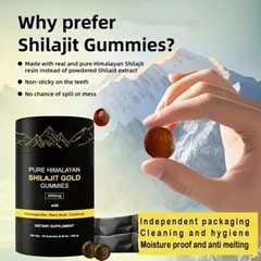 Pure Himalayan Shilajit GOLD Gummies, Organic, Extremely Potent 3000 mg