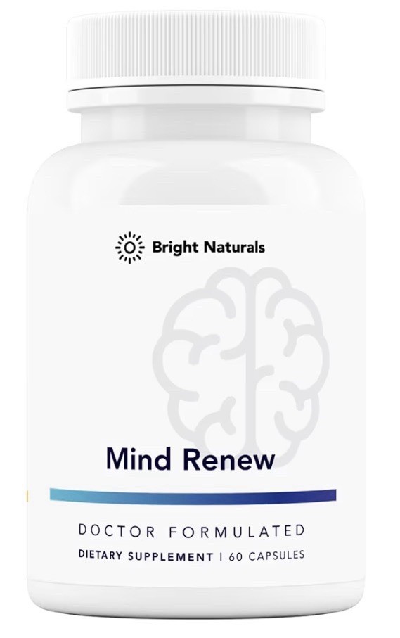 Bright Naturals Mind Renew Brain Supplements For Memory and Focus 60 Capsules