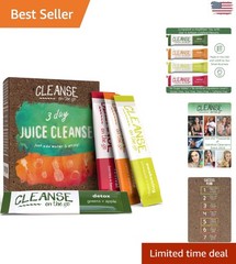 3-Day Juice Cleanse – Caffeine Free with 21 Flavorful Single Serve Packets