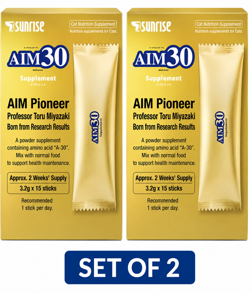 Marukan AIM30 Supplement 3.2g x 15 Packs For 2Weeks Cat Health Set of 2