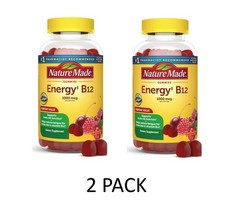 2 PACK Energy B12 1000 Mcg Gummies, Dietary Supplement, 160 Count