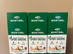 Lot of 3 Biosteel Superfood Sport Greens Packets 12 Packets Pineapple Coconut