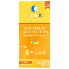 2 X Liquid I.V., Hydration Multiplier + Immune Support Drink Mix, Tangerine, 10