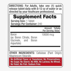 Lab | Boron |10 Mg | 240 Servings | Boron Supplement for Men | Boron | USA Stock