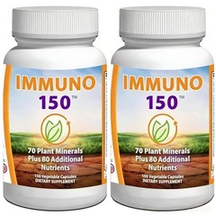 2 BOTTLES-Immuno 150 Immune Support Supplement –150 Veg Caps Vitamins & Minerals