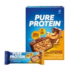 Pure Protein Bar, Chocolate Peanut Butter, Protein, Gluten Free, 1.76 oz, 12 Ct