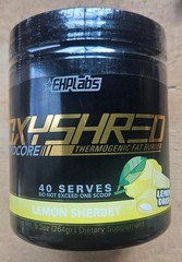 EHP Labs OXYSHRED HARDCORE Fat Burner – Lemon Sherbet 40 Servings Exp: Dec 2026