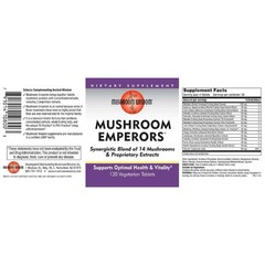 Mushroom Emperors, 120 Vegetarian Tablets EXP 02/2028