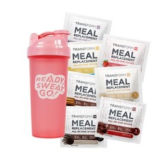 Meal Shake Variety Box With Pink Shaker, 7 SingleServing Shake Packs