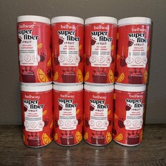 8 X Bellway Super Fiber + Fruit Psyllium Husk Raspberry Lemon 18 oz Each